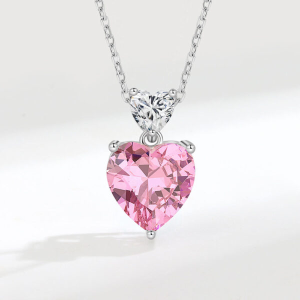 Diamond Heart-shaped Crystal Pendant Women's Fashion - Image 3