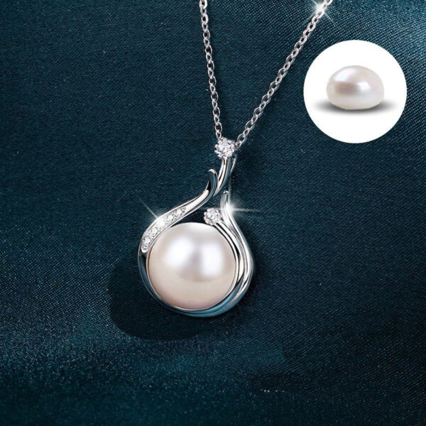 925 Sterling Silver Necklace Temperament Wild Freshwater Pearl - Image 8