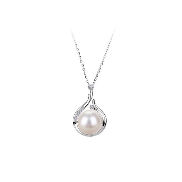 925 Sterling Silver Necklace Temperament Wild Freshwater Pearl - Image 4