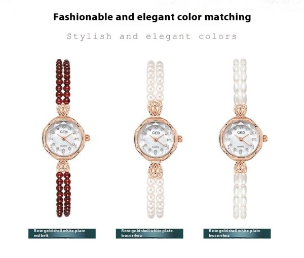 Women's Niche Creative And Slightly Luxury Pearls Strap Watch - Image 2