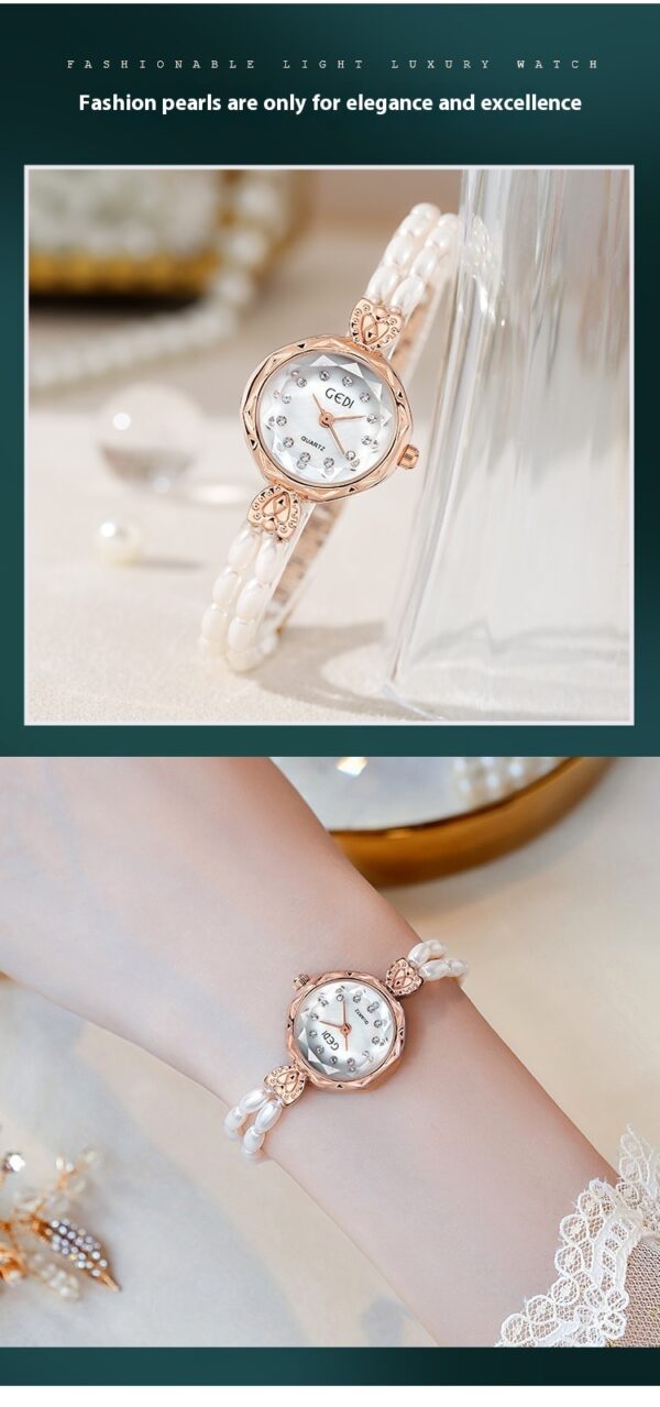 Women's Niche Creative And Slightly Luxury Pearls Strap Watch - Image 9